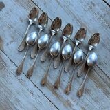 Set of 12 dessert spoons, Pompadour model, Christofle Goldsmiths