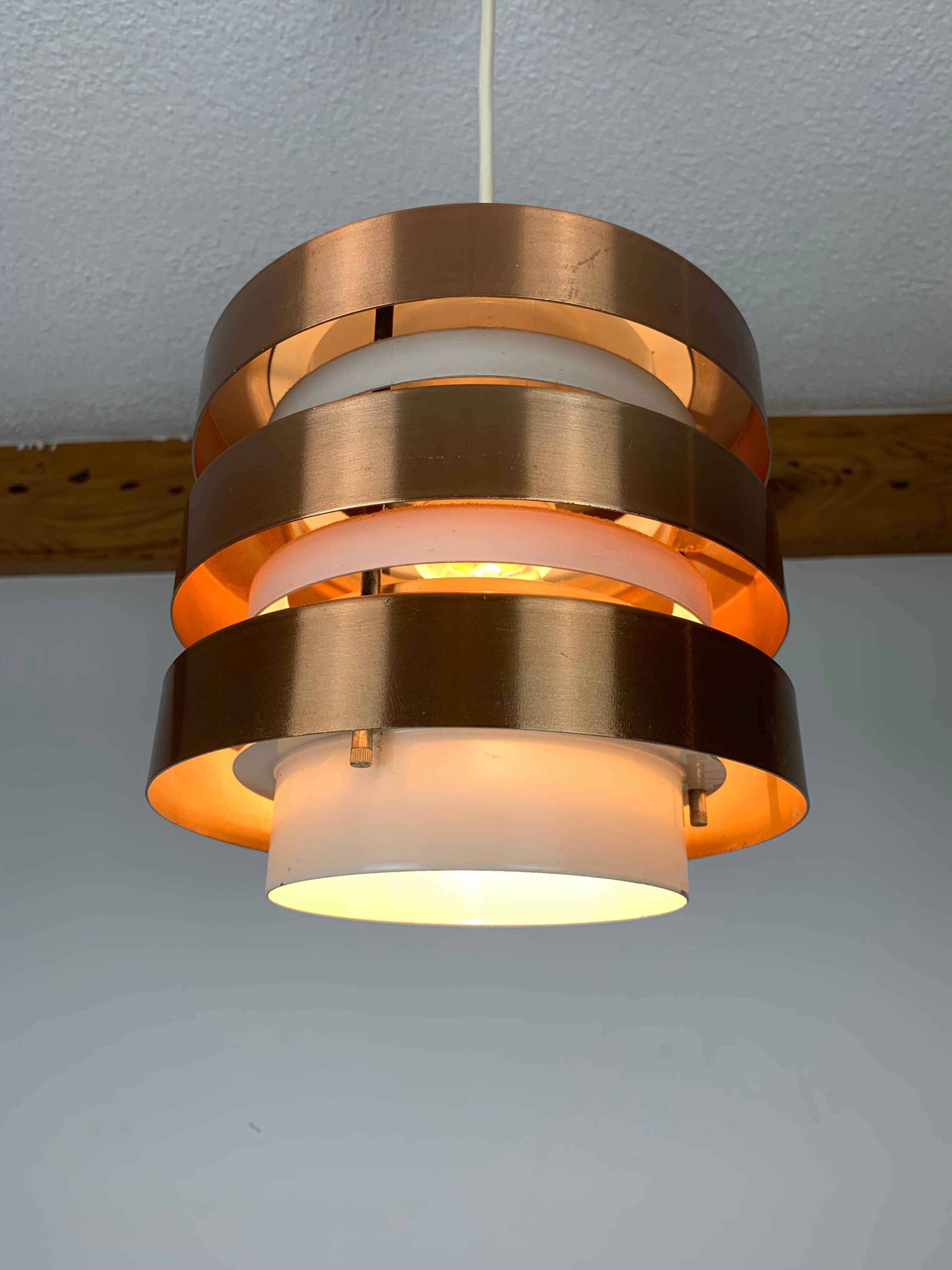 Scandinavian copper pendant lamp by MetallDrucker 60s