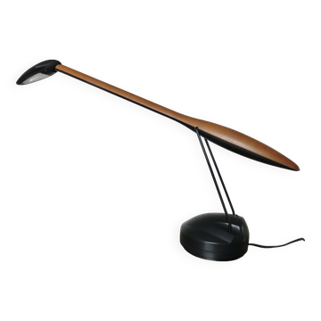 Zoomorphic desk lamp in cherry wood and polycarbonate