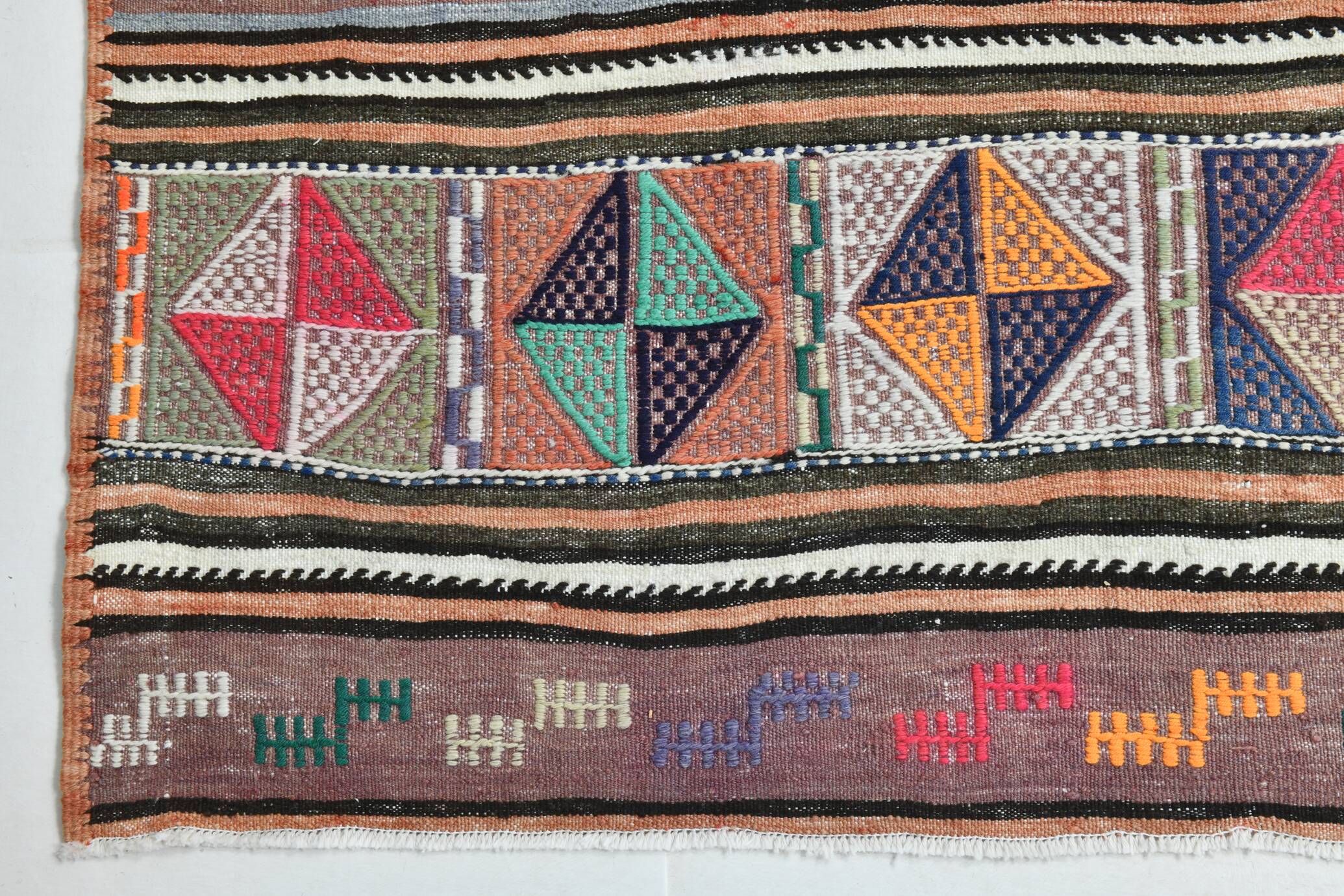 163x280Cm Fuchsia & Pink Persian Kilim Rug, 5x9 Soft Rug