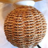 2 rattan bedside lamps