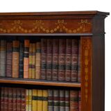 Edwardian Mahogany and Inlaid Open bookcase