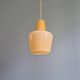 Scandinavian honey-colored opaline pendant light, 1960s