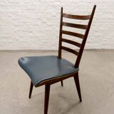 'Quattro Colori' Teak and Leatherette Dining Chairs