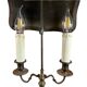Two-light bronze table lamp