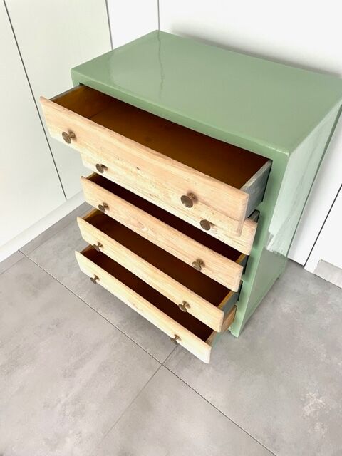 Chest of drawers oak 5 drawers 50s