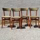 Lot 4 chaises bistrots velours kaki