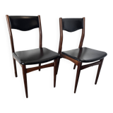Pair of vintage rosewood chairs