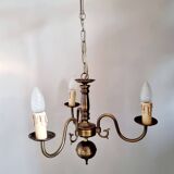 Lampe classique en laiton de style hollandais de couleur bronze doré