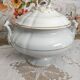 Niederweiler soup bowl in white earthenware bordered gold