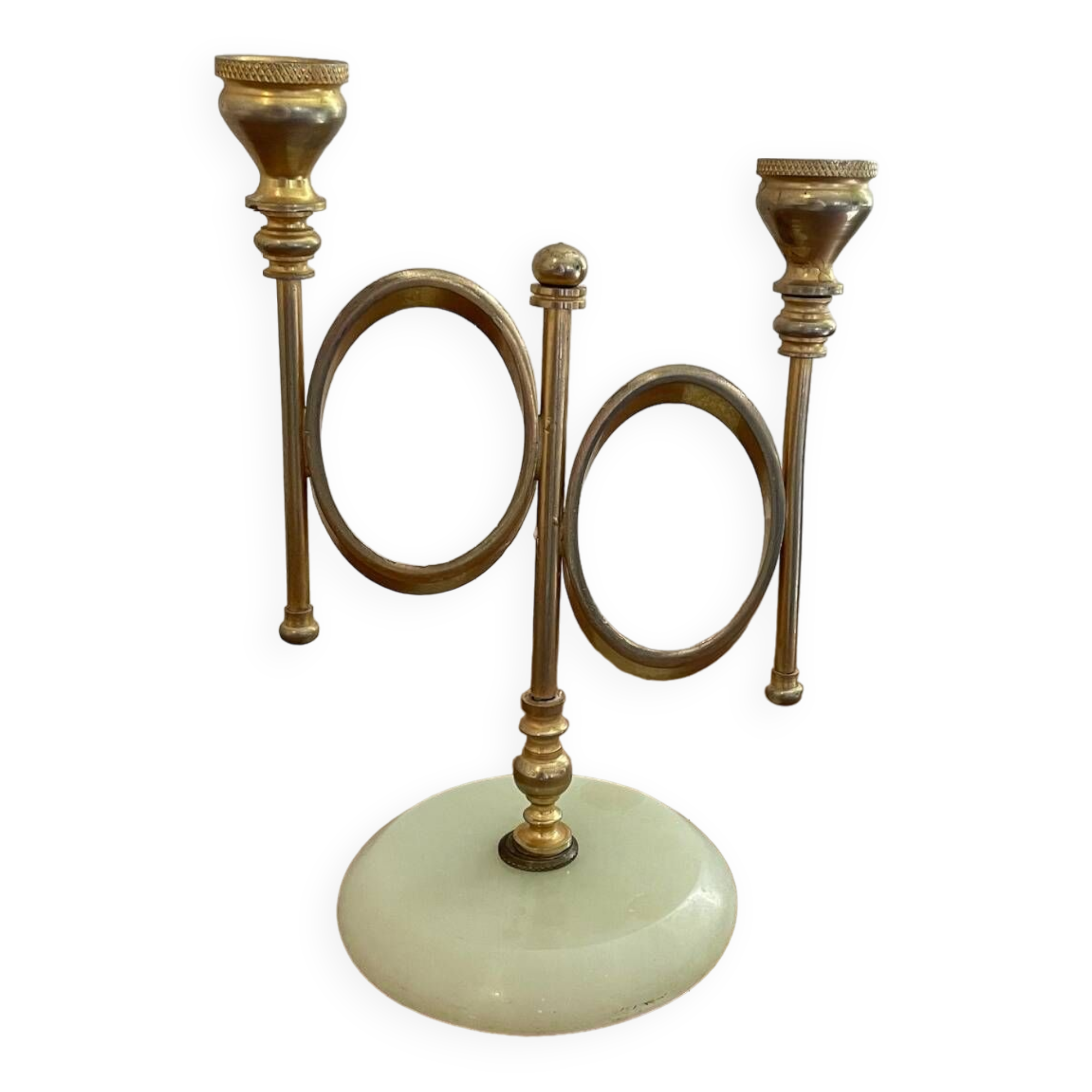 alabaster brass candlestick