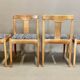 Ensemble de quatre chaises design scandinave 1950.