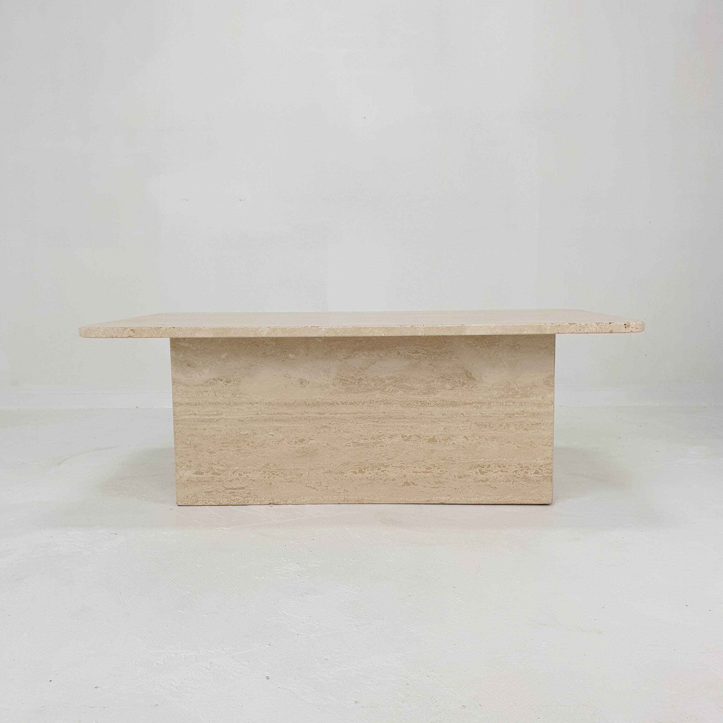 Italian Travertine Coffee Table, 1980s