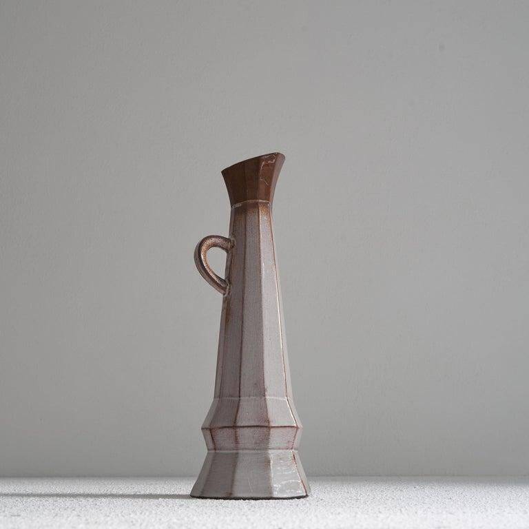 Cubist ceramic pitcher vase from the 1950s.
