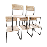 5 chaises italiennes paillées