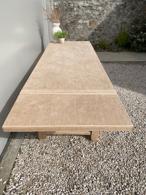 Sanded farmhouse table extensions 275 cm