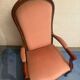 Fauteuil voltaire velours rose