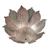 Large Murano Ceiling Lamp in Pink and White Glass, Italy, 1970s