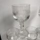 Ensemble de 8 verres à pied en verre moulé années 30 début XXème