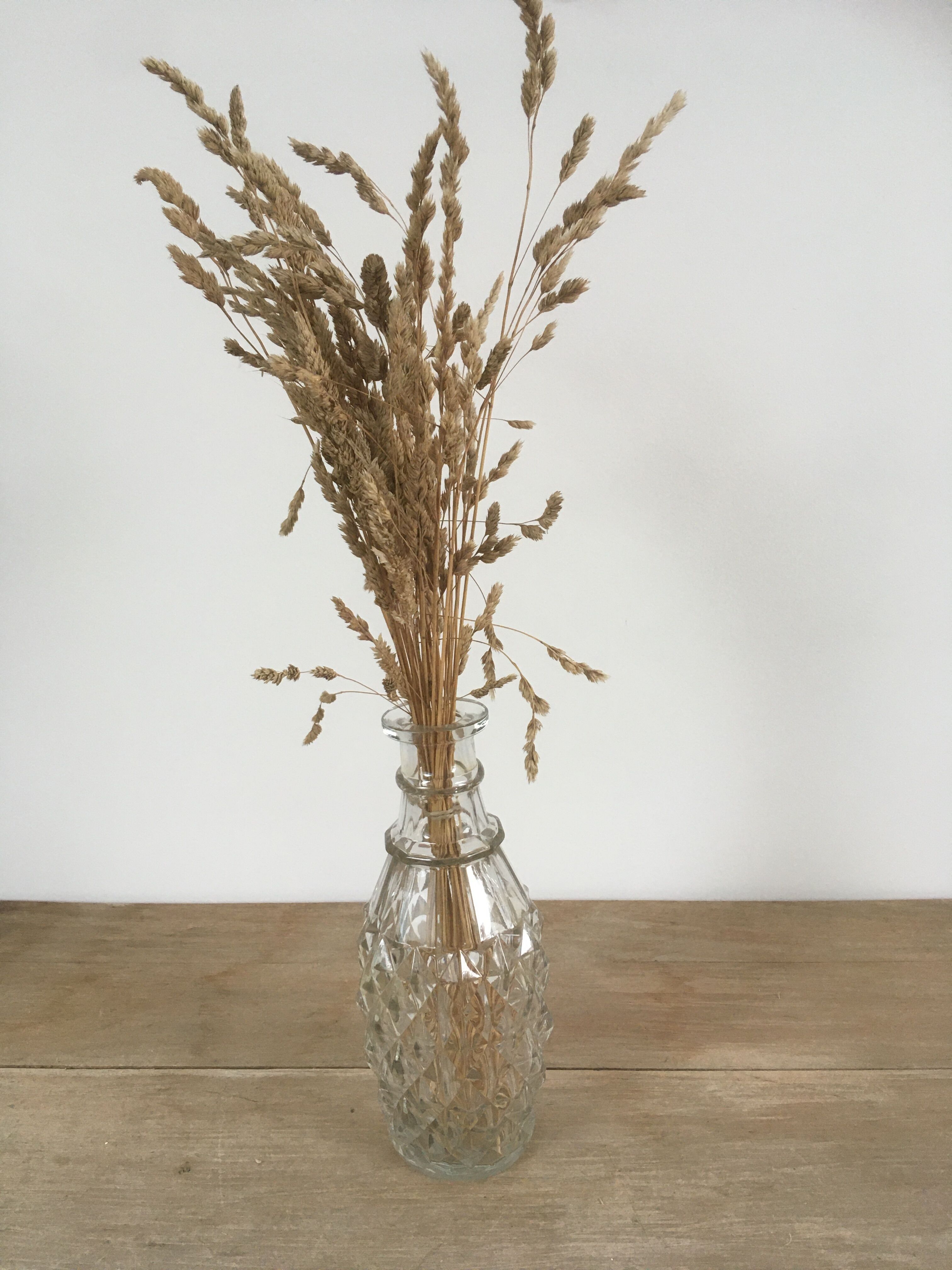 Vintage molded glass decanter