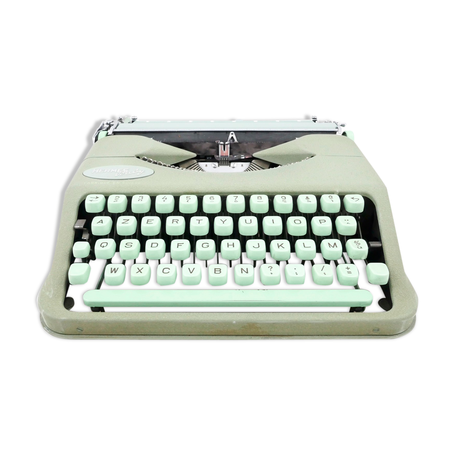 Hermes Baby green lime typewritter revised new ribbon