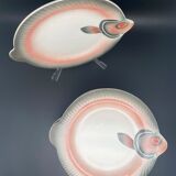 Service en forme de poisson gris et rose Digoin – SASLPA8