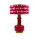 Space Age red glass table lamp, Italy 1960s