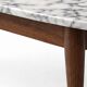 Table basse scandinave vintage en marbre