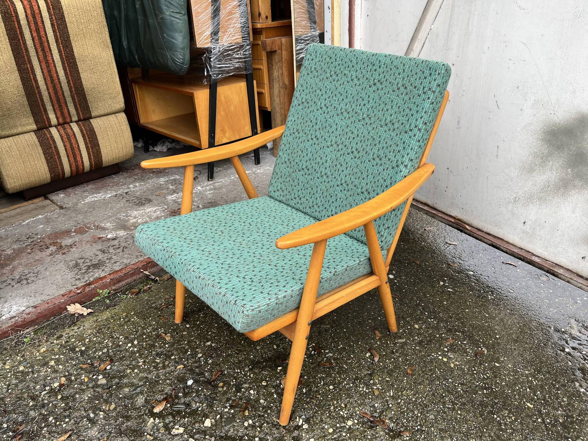 Pair of mid-century armchairs by Novy Domov in original upholstery, Czechoslovakia, 1970s