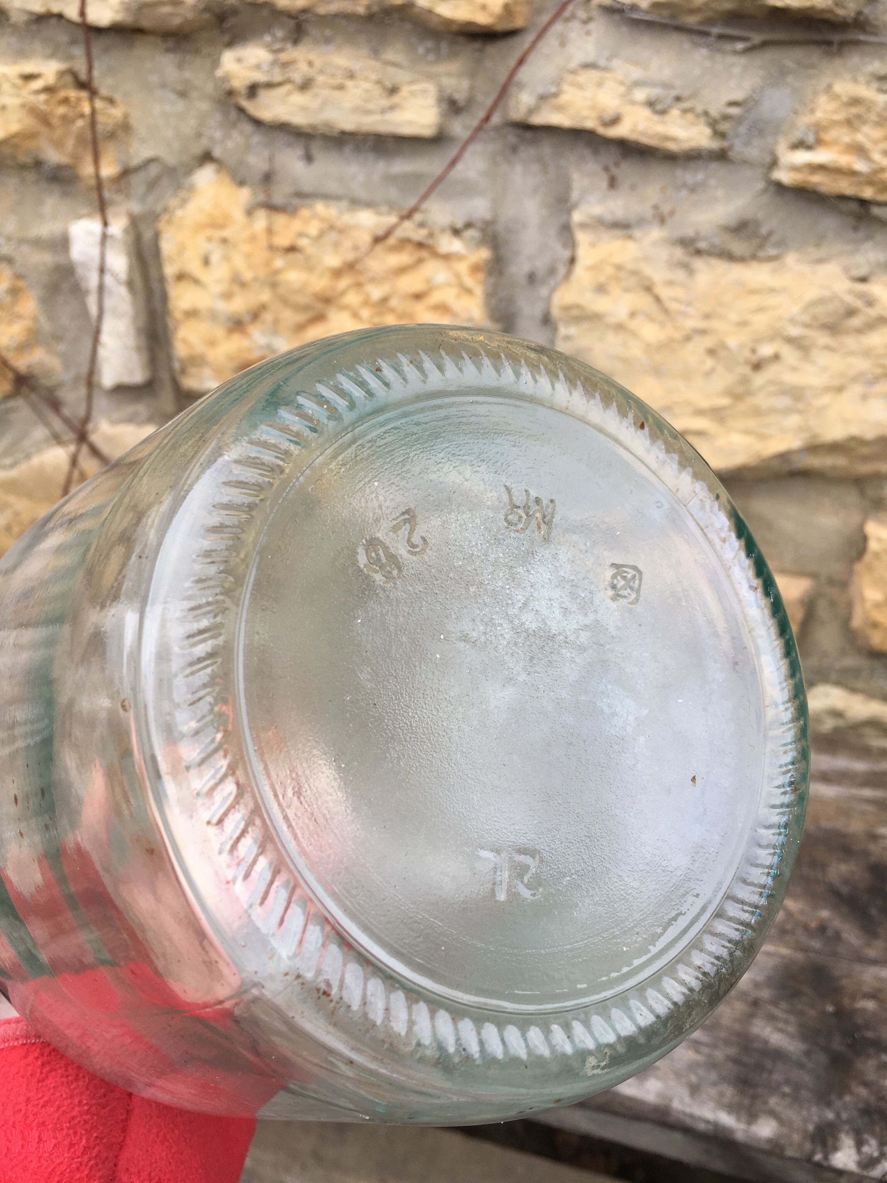 Transparent demijohn 2L