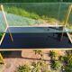vintage coffee table, brass frame, glass and mirror tray, 50/60'S, 15 photos