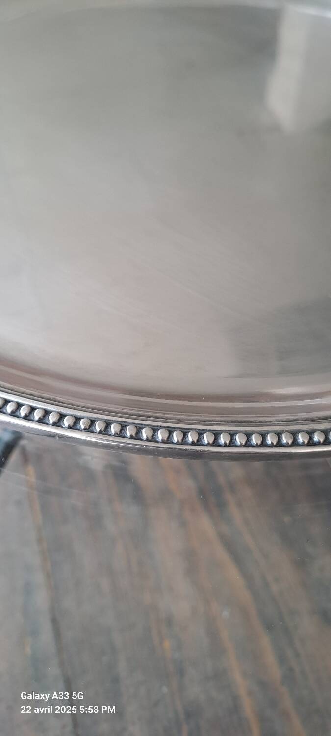 Ercuis pearl silver metal tray