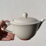 White Limoges porcelain teapot