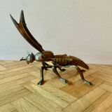 Vintage brass ashtray in the shape of a fly