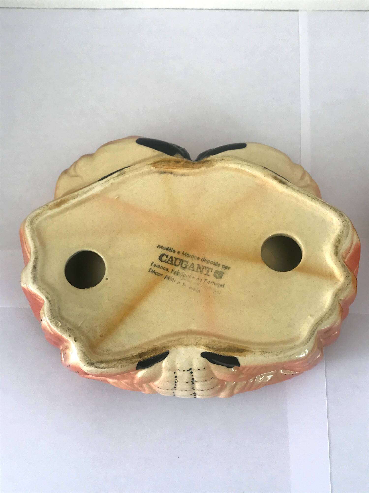 Vintage Caugant crab earthenware terrine