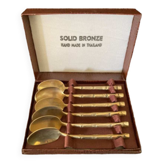 Small solid bronze spoons