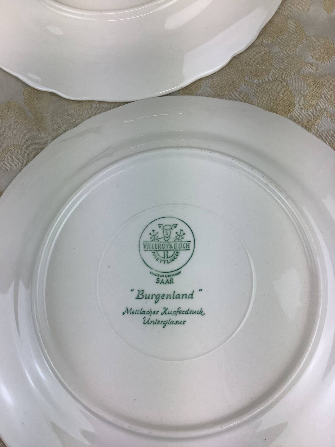 6 Old Villeroy and Boch dessert plates