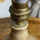 Stoneware lamp, wool lampshade