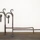 Brutalist wrought iron andirons, Italy, 1970s, set of 2.