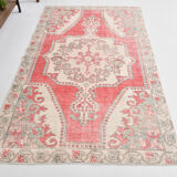 4x7 anatolian handmade vintage rug 215x138cm