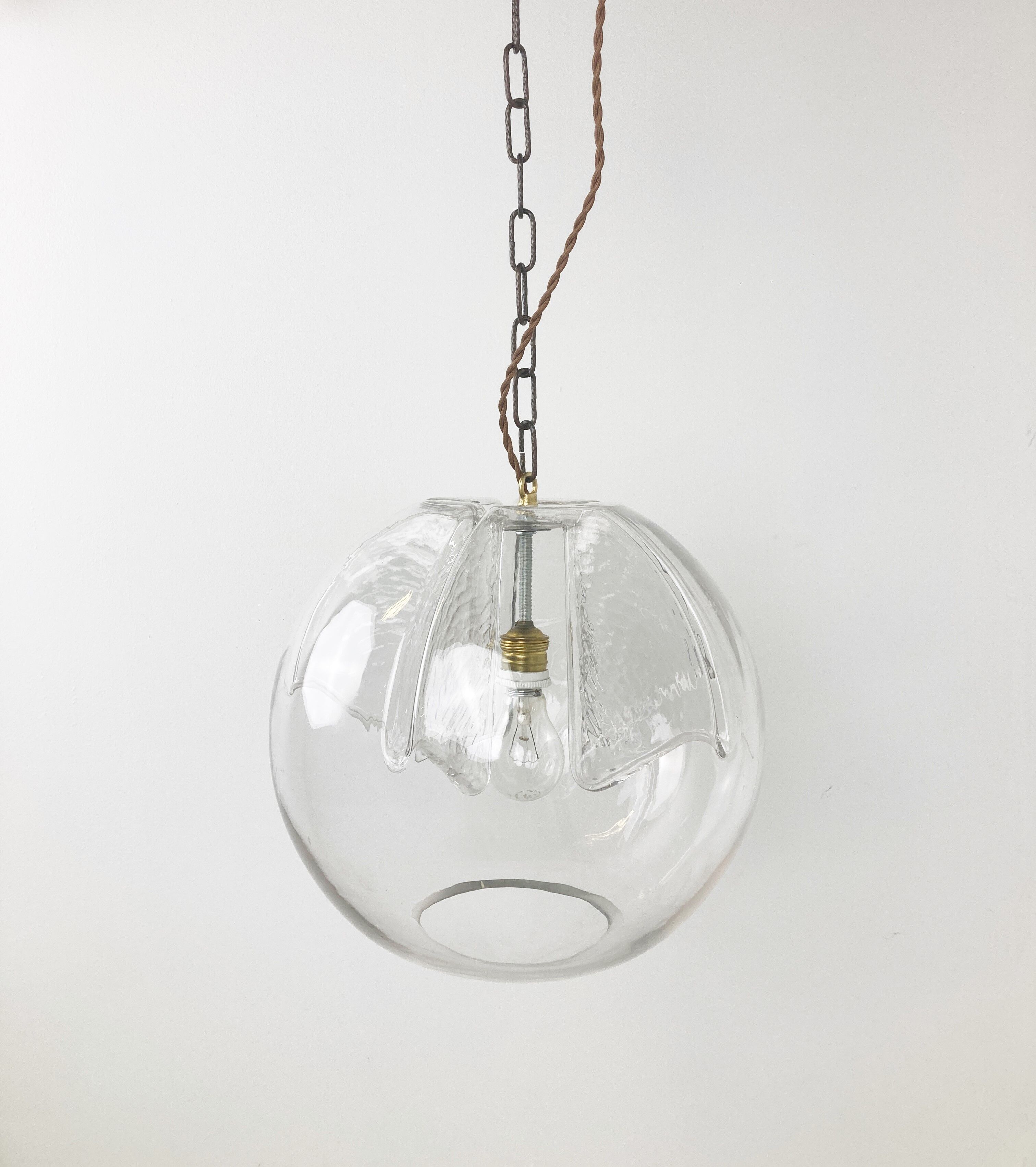 Suspension en verre par Peil et Putzler, années 1970
