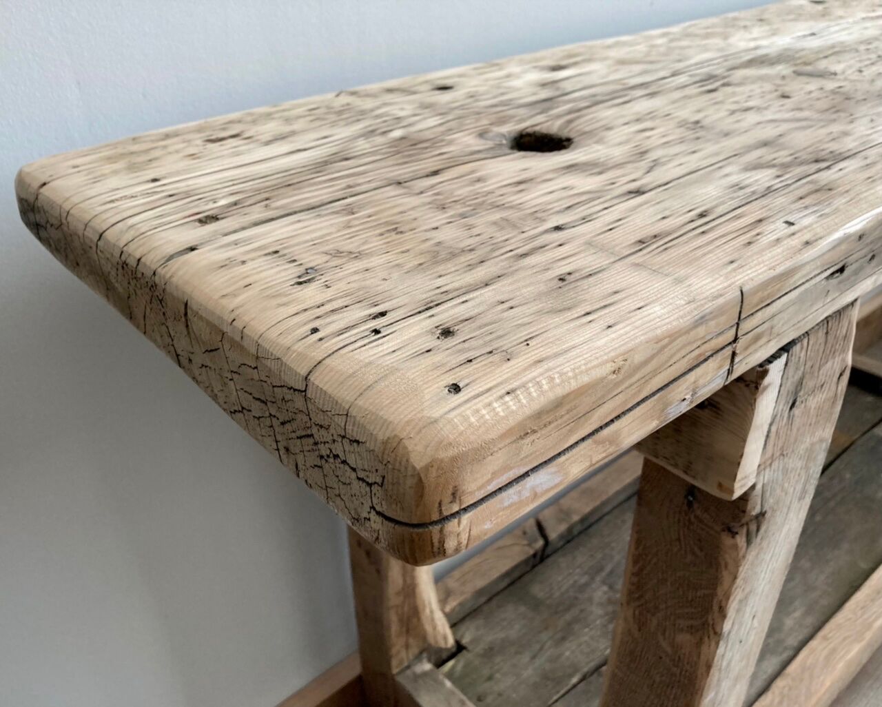 Old wooden workbench