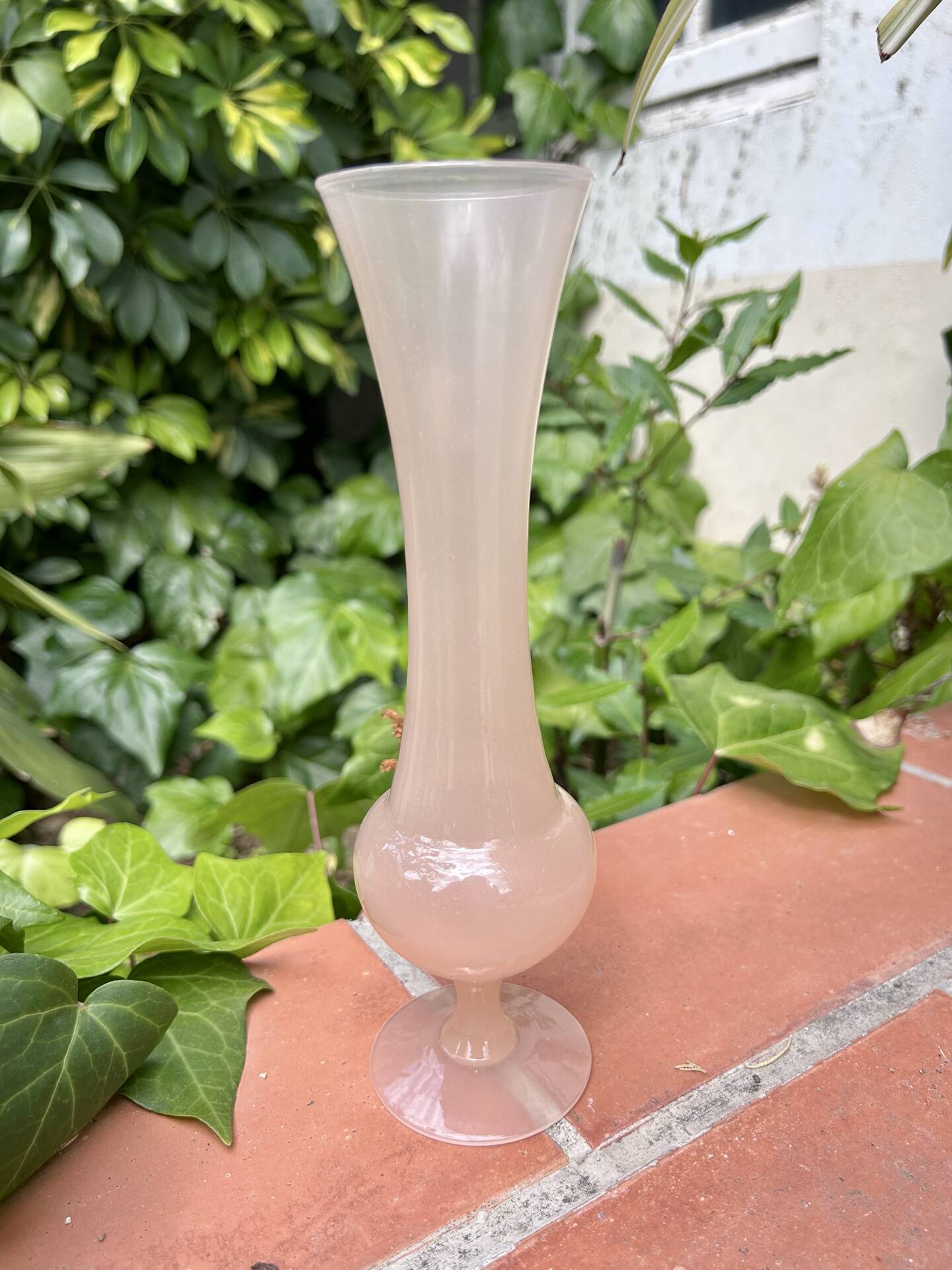 Vintage powder pink vase