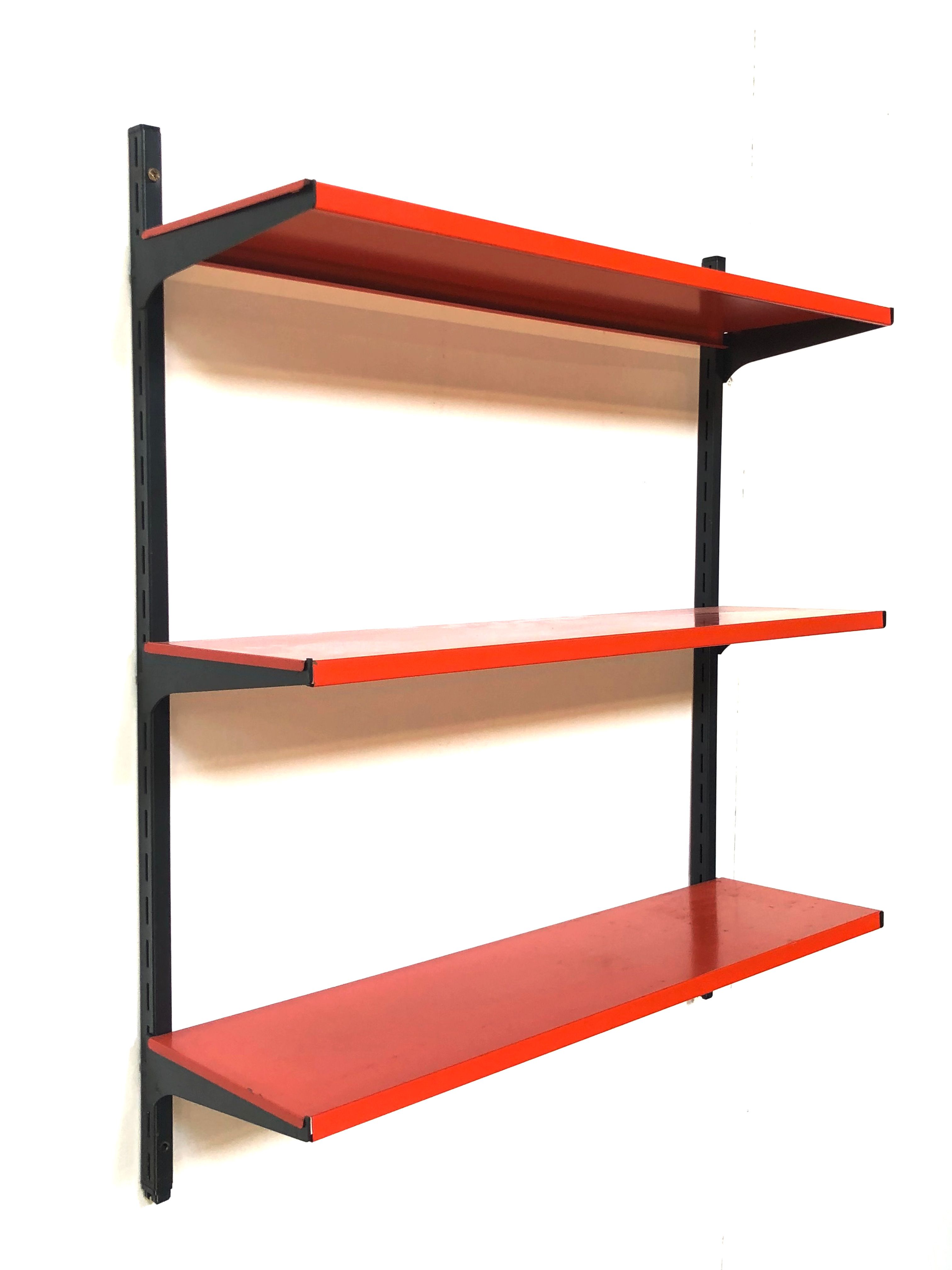 Tomado Holland vintage wall support black steel orange from the 1970s