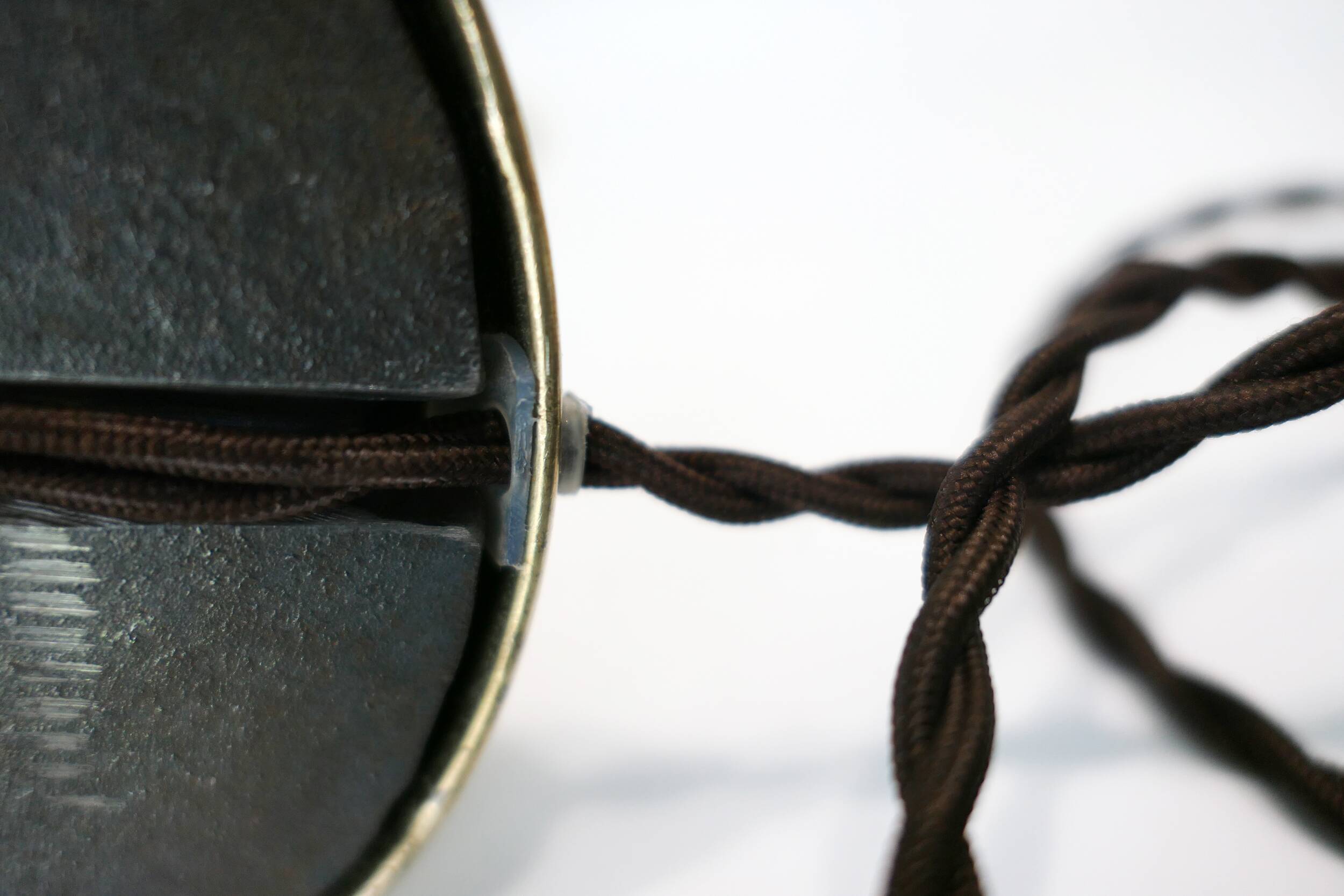 "swan neck" lamp in bronze and brass from 1900