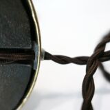 "swan neck" lamp in bronze and brass from 1900