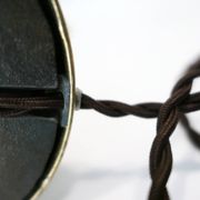 "swan neck" lamp in bronze and brass from 1900