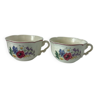 Set of 2 Sarreguemines cups - Agreste model