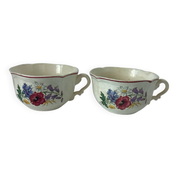 Set of 2 Sarreguemines cups - Agreste model