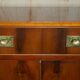 Buffet militaire vintage en bois d'if moucheté - Cabinet bar